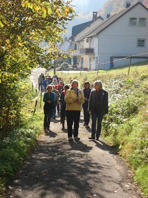 Wandergruppe bei Schönau im Odenwald