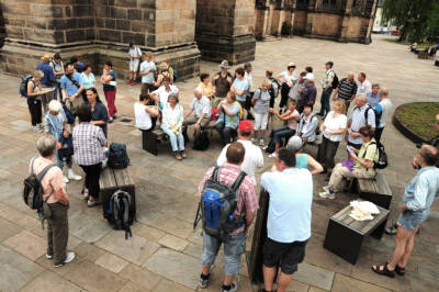 Wanderstart an der Elisabethkirche Marburg